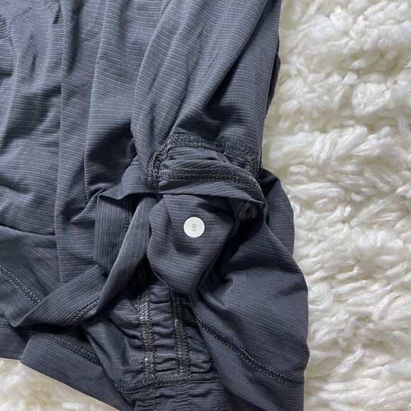 Lululemon V-neck Ruched Back Breath Deeply Appreciate The Moment Short Sleeve - Picture 5 of 6